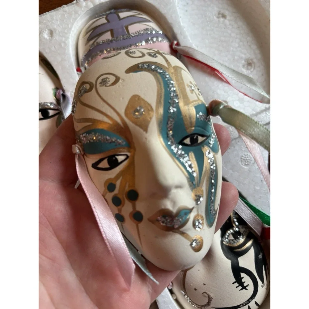 Harlequin Mask Margi Gras Mask Wall Hanging set of 6